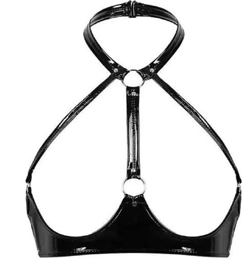 generic top totty oretha saucy role play erotic dominatrix gothic halter neck backless open cups