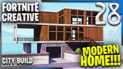 Modern House City Build Fortnite Creative Building E28