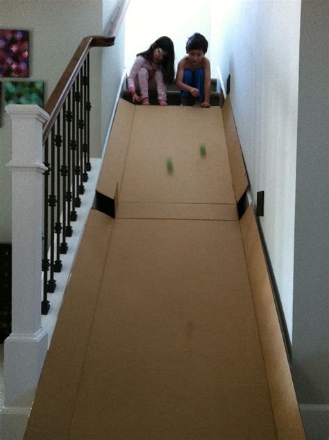 Diy Entertaining Kids Cardboard Slide At Home Kidsomania