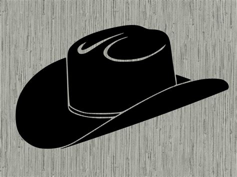 Cowboy Hat Black And White Clipart