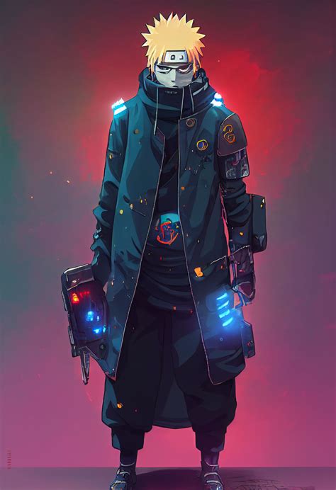 Cyberpunk Naruto With Weapons Character Design By Toxicsquall On Deviantart