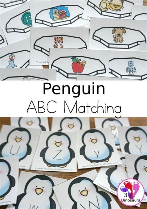 Abc Penguin Matching Free Printable Free Homeschool Deals © Alphabet Activities Preschool