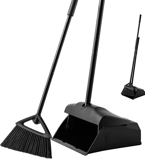 Eyliden Commercial Angle Broom And Dustpan Combo With Long Handle