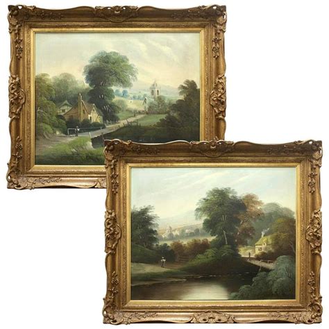 Pair Of 19th Century English Landscape Paintings For Sale At 1stdibs