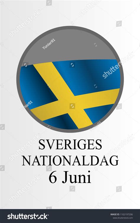 Sveriges Nationaldag National Day Sweden Vector Stock Vector Royalty