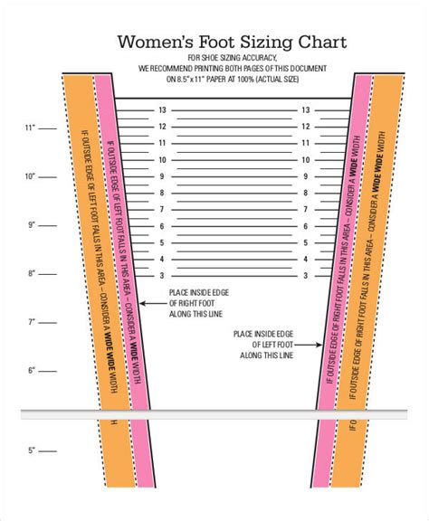 Printable Shoe Size Chart 9 Free Pdf Documents Download Free