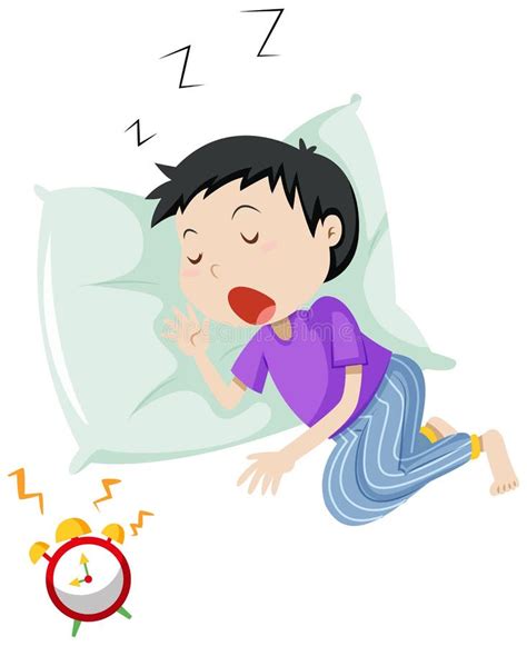 Cartoon Little Boy Sleeping Pillow Stock Illustrations 534 Cartoon