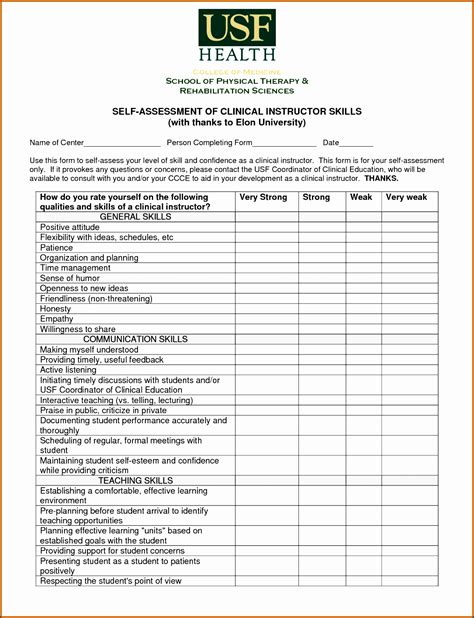 Employee Skills Assessment Template Database Riset