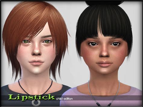 Sims 4 Ccs The Best Lipstick For Kids By Shojoangel