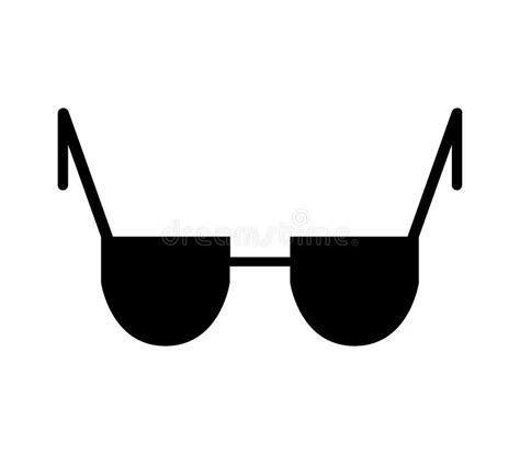 Icono De Gafas De Sol Ilustrado En Fondo Blanco Stock De Ilustración