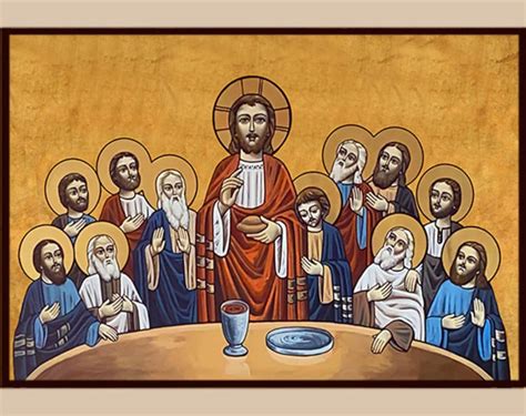 The Last Supper Coptic Icon Etsy Australia