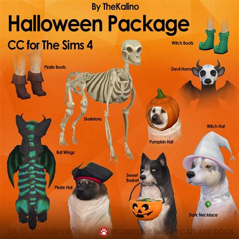 Halloween Package Ts4pet Ts4petbody Ts4petacc Sims Pets