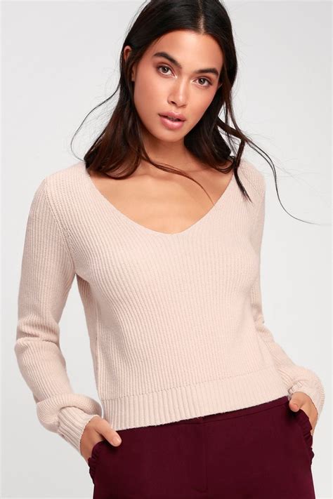 Cute Cream Sweater Balloon Sleeve Sweater Knit Sweater Lulus