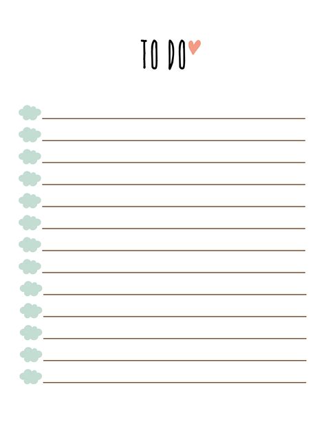 Free Printable Daily Weekly To Do List For Template Calendar Template