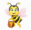 Premium Vector | Cute cartoon bee funny honeybee cartoon character