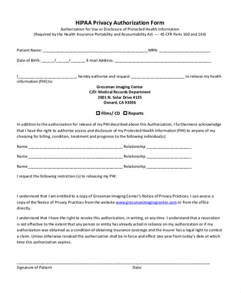 Free Printable Hipaa Forms For Optometrist Printable Forms Free Online