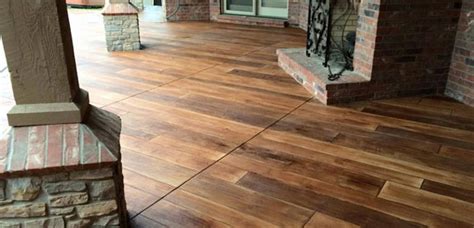 Set out the sleepers along the perimeter of the room and in their. Wood Stamped Concrete | Concrete Wood Flooring Contractor