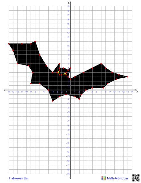 Halloween Bat Coordinate Graphing Character Worksheets Graphing