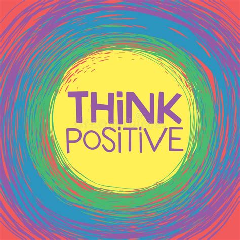 Think Positive Talk Positive Feel Positive Stock Vector Illustration