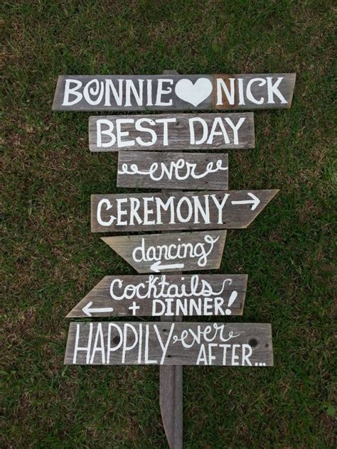 Rustic Wedding Sign Best Day Ever Romantic Outdoor Weddings Hand
