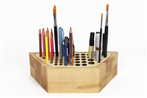 Desk Pen Holder Desk Pen Holderwooden Cask Pencil Cuppencil