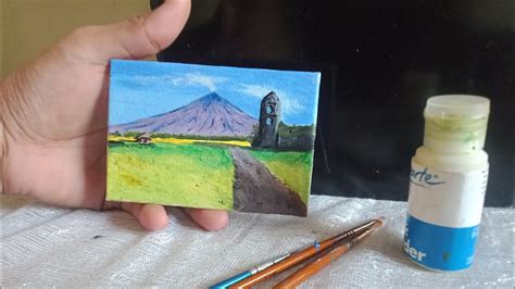 Mini Painting Mayon Volcano Youtube