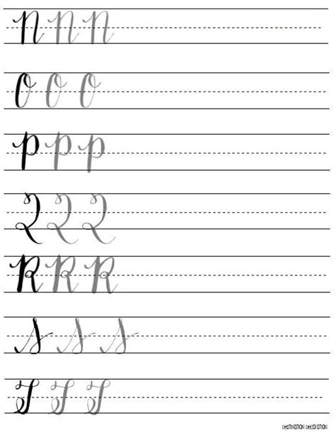 Modern Calligraphy Practice Worksheets Uppercase Letters Etsy