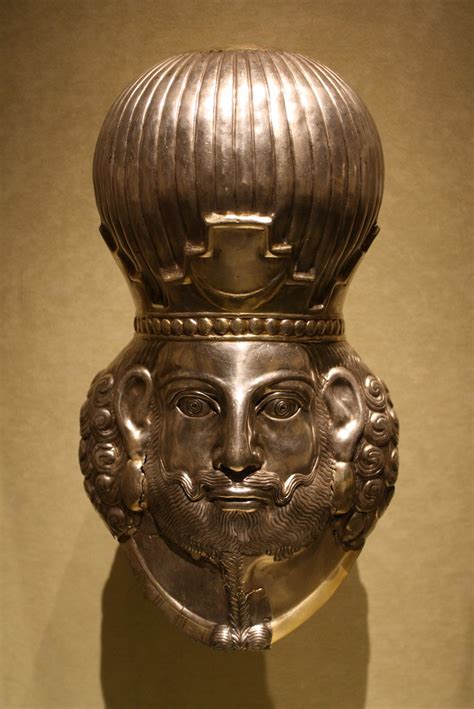 A Magnificent Near Life Size Sasanian Silver Gilt Head Of Flickr