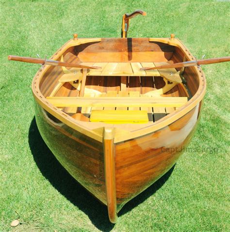 Boston Whitehall Rowboat 17 Cedar Wood Strip Pulling Boat Tender