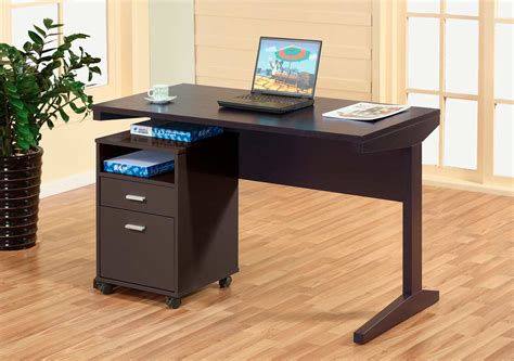 Used general finishes java gel stain on wood top. Office Desk with File Cabinet ID447 | Desks
