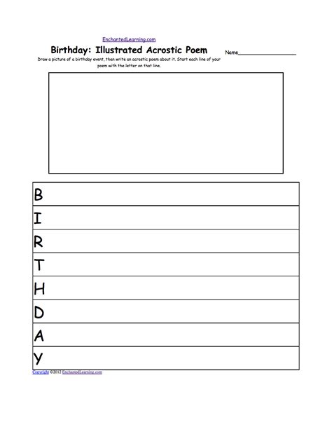 Writing Worksheets Birthday Activities At