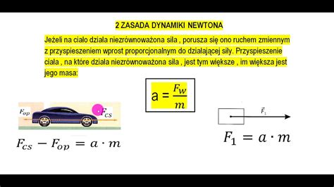 2 Zasada Dynamiki Newtona YouTube