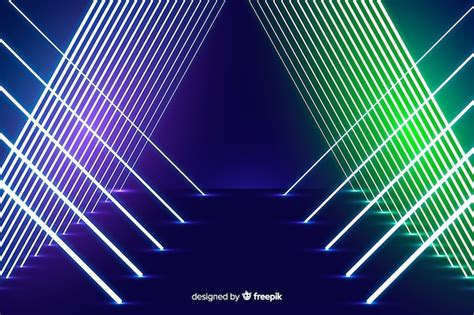 Free Vector Stage Lights Neon Background