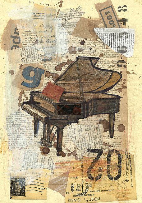 Piano Song Collage Paper Collage Art Music Collage Collage Art