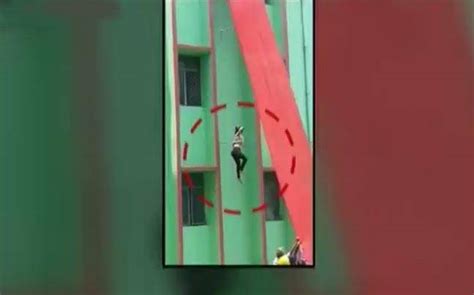 Watch The Shocking Moment A Teacher Fell Down Floors During A Mock