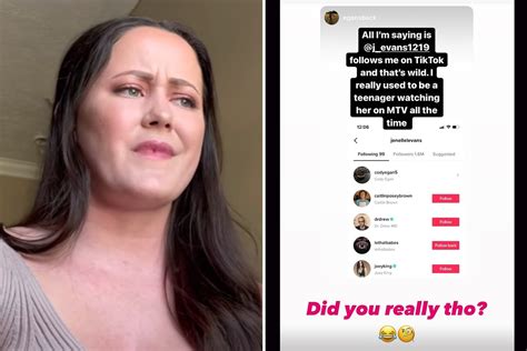 Teen Mom Jenelle Evans Trolls Tiktok User After Fan Claimed They Watched Her As A Teen On Mtv