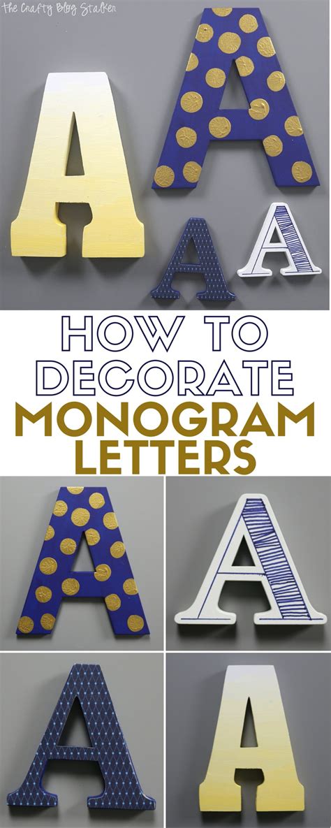 How To Decorate Monogram Letters The Crafty Blog Stalker Diy