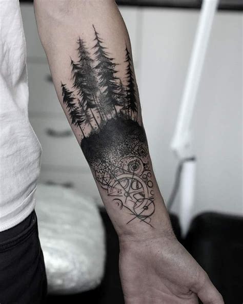 40 creative forest tattoo designs and ideas forest tattoos forest forearm tattoo tree tattoo men