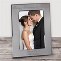 Engraved Silver Wedding Picture Frame | GiftsForYouNow