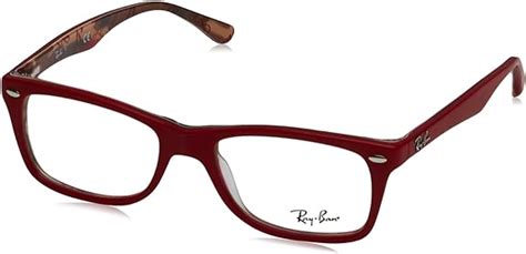 Ray Ban Rx5228 Eyeglasses 5406 Top Matte Red On Texture Camouflage 50mm Clothing