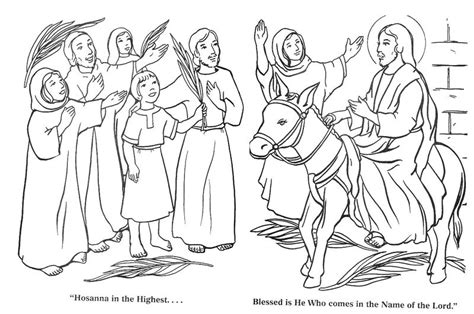 Hosanna In The Highest Palm Sunday Coloring Pages - Coloring Sheets