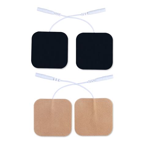 4 Pieces Replacement Tens Unit Electrodes Pads 55cm With Plug Hole 20mm For Tensems Machines