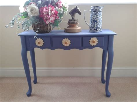 Floral design hand painted hall table. Console Table with Drawers Vintage Table Hand Painted ...