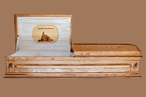 Oak Walnut Inlay Casket Casket Handmade Wooden Oak