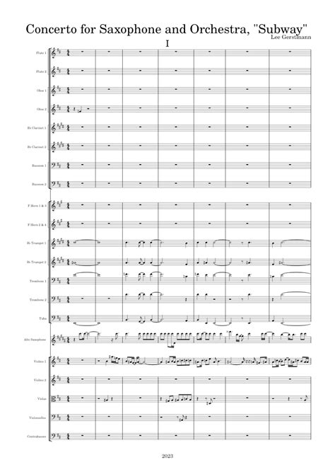 Concertoforsaxophoneandorchestrasubway1 Sheet Music For