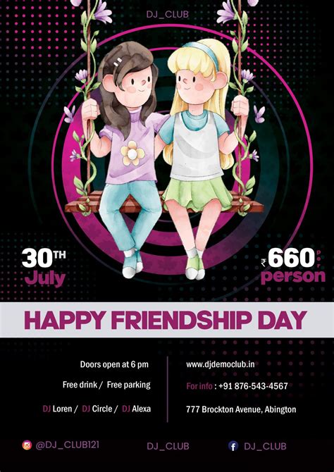Friendship Day Party Template