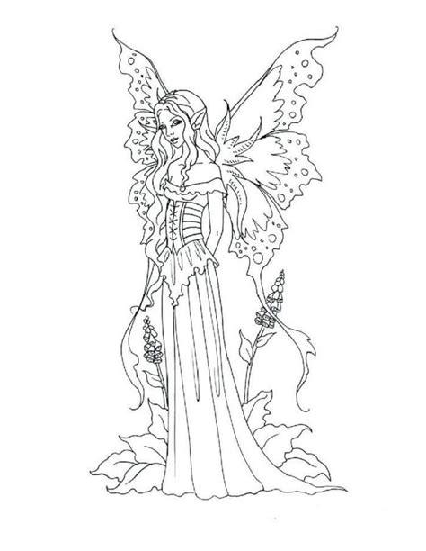 Gothic Fairies Coloring Pages Printable Fairy Coloring Pages Fairy