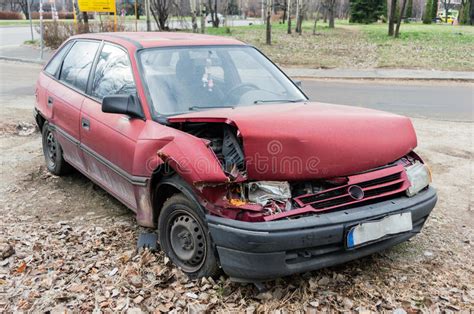 Red Car Crash Stock Image Image Of Automobile Collision 88882409