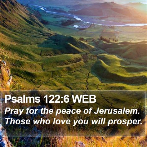 Psalms 1226 Web Pray For The Peace Of Jerusalem Those Who Love