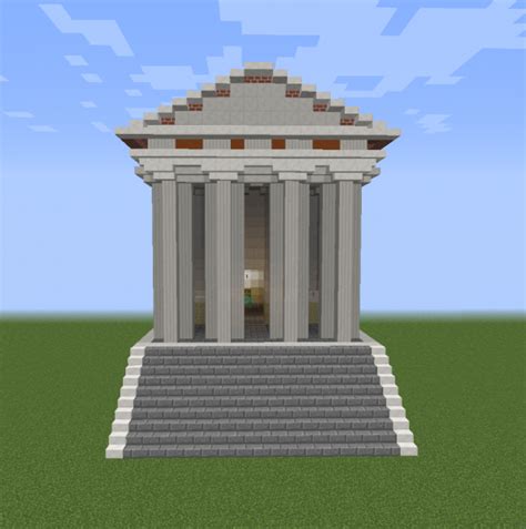 Reconstructed view of temple as it would. Greek Temple 2 - Blueprints for MineCraft Houses, Castles ...